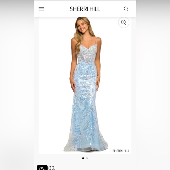 Sherri Hill Dresses & Skirts - Sherri Hill Light Blue Sequin Prom Dress